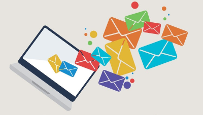 Laptop receiving emails