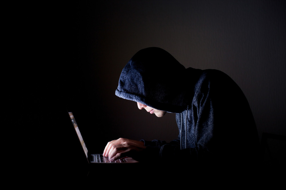 Anonymous user on laptop