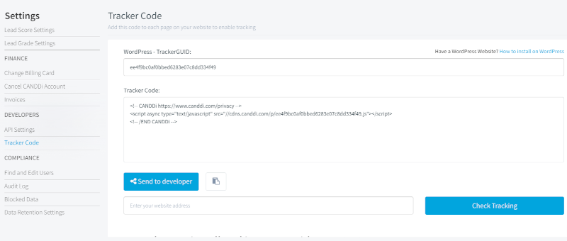 CANDDi tracker code example