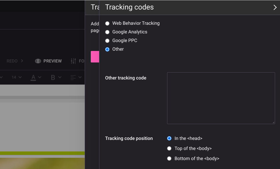 WOEXA adding tracking code